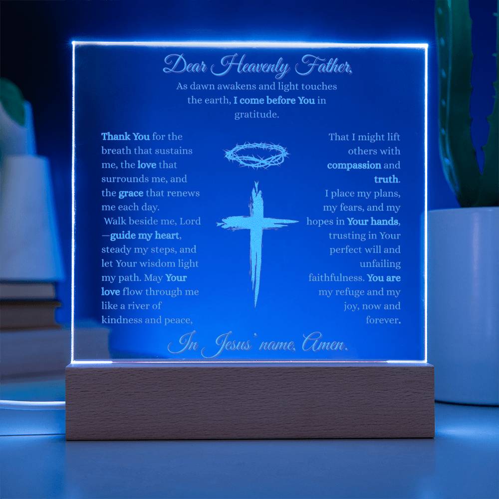 Beautiful Engraved Daily Prayer Plaque
