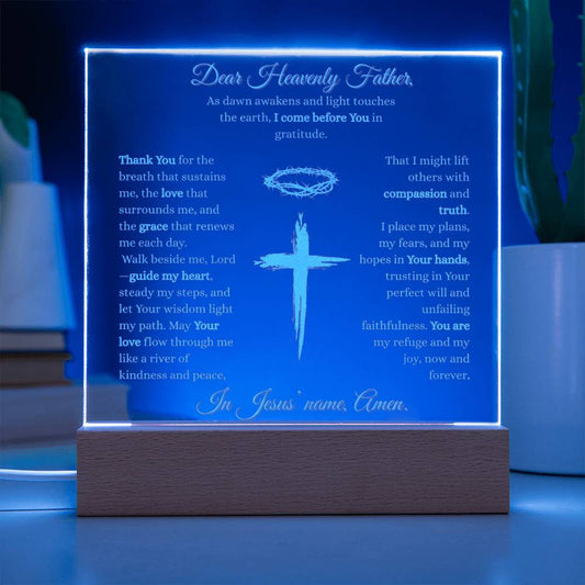 Beautiful Engraved Daily Prayer Plaque