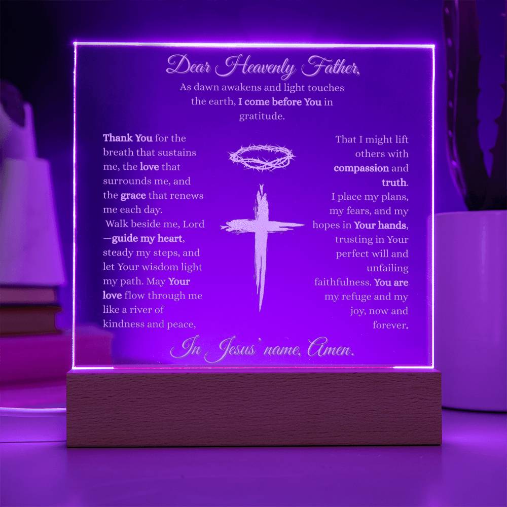 Beautiful Engraved Daily Prayer Plaque