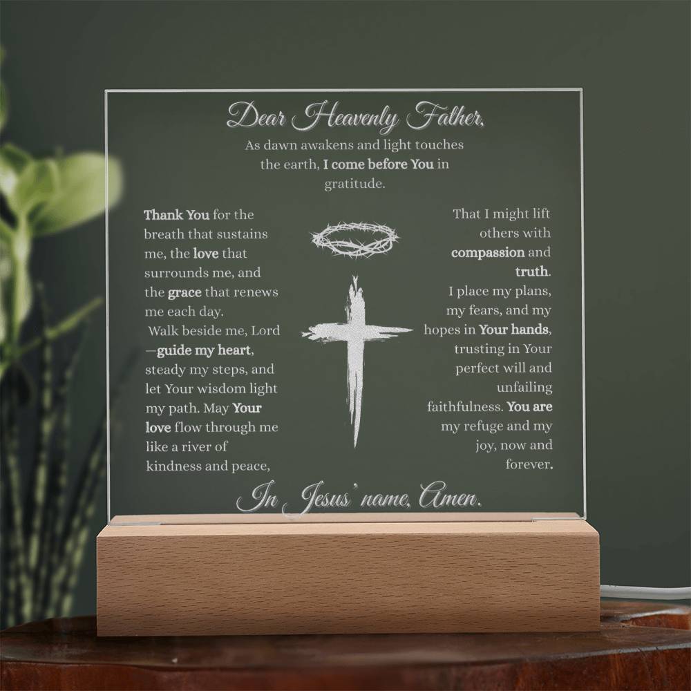 Beautiful Engraved Daily Prayer Plaque