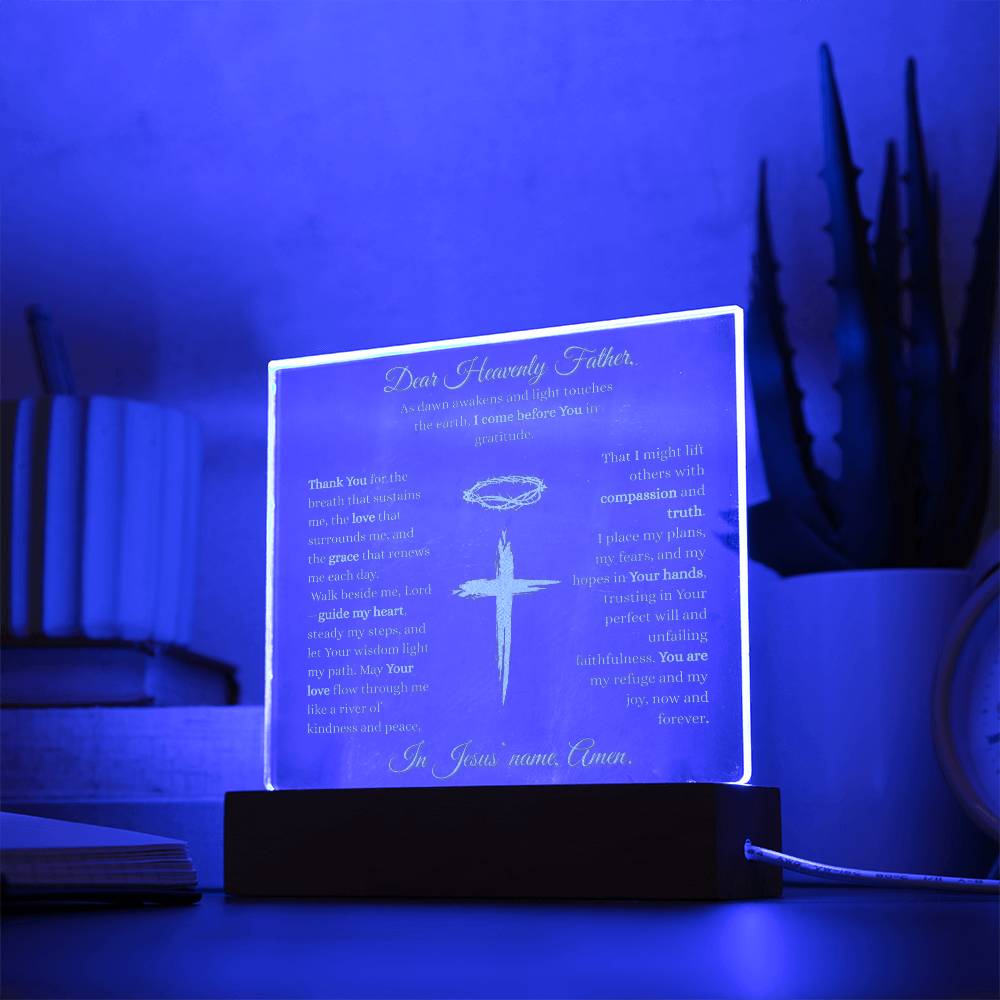 Beautiful Engraved Daily Prayer Plaque