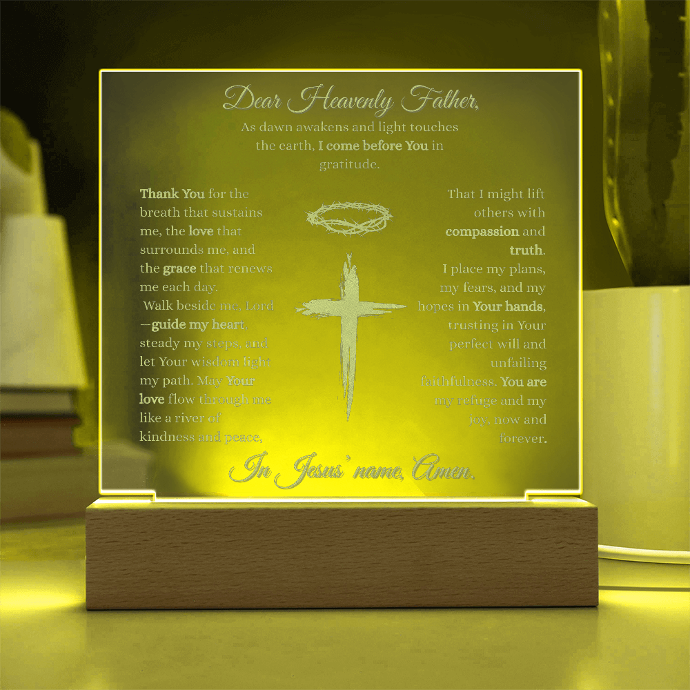 Beautiful Engraved Daily Prayer Plaque