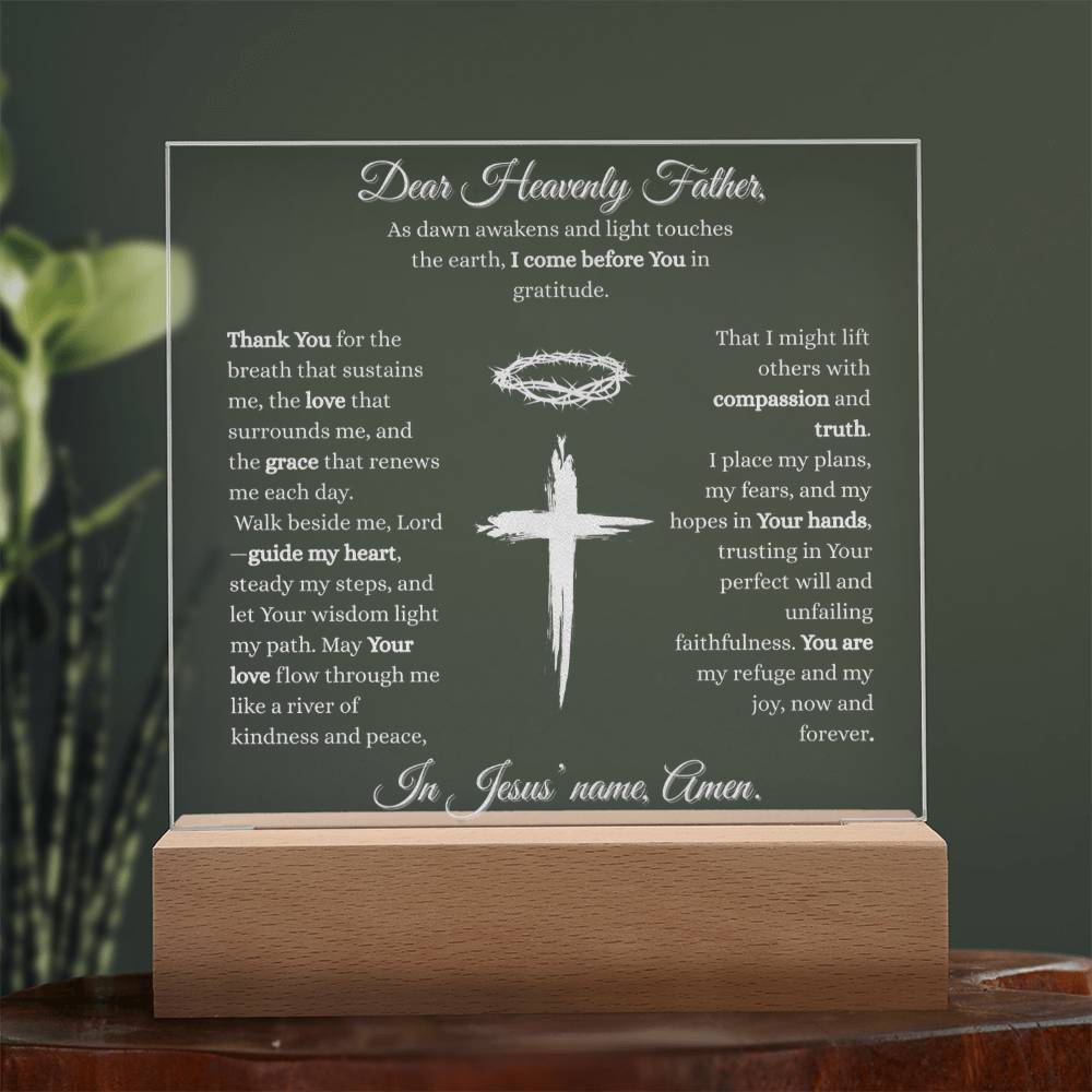 Beautiful Engraved Daily Prayer Plaque