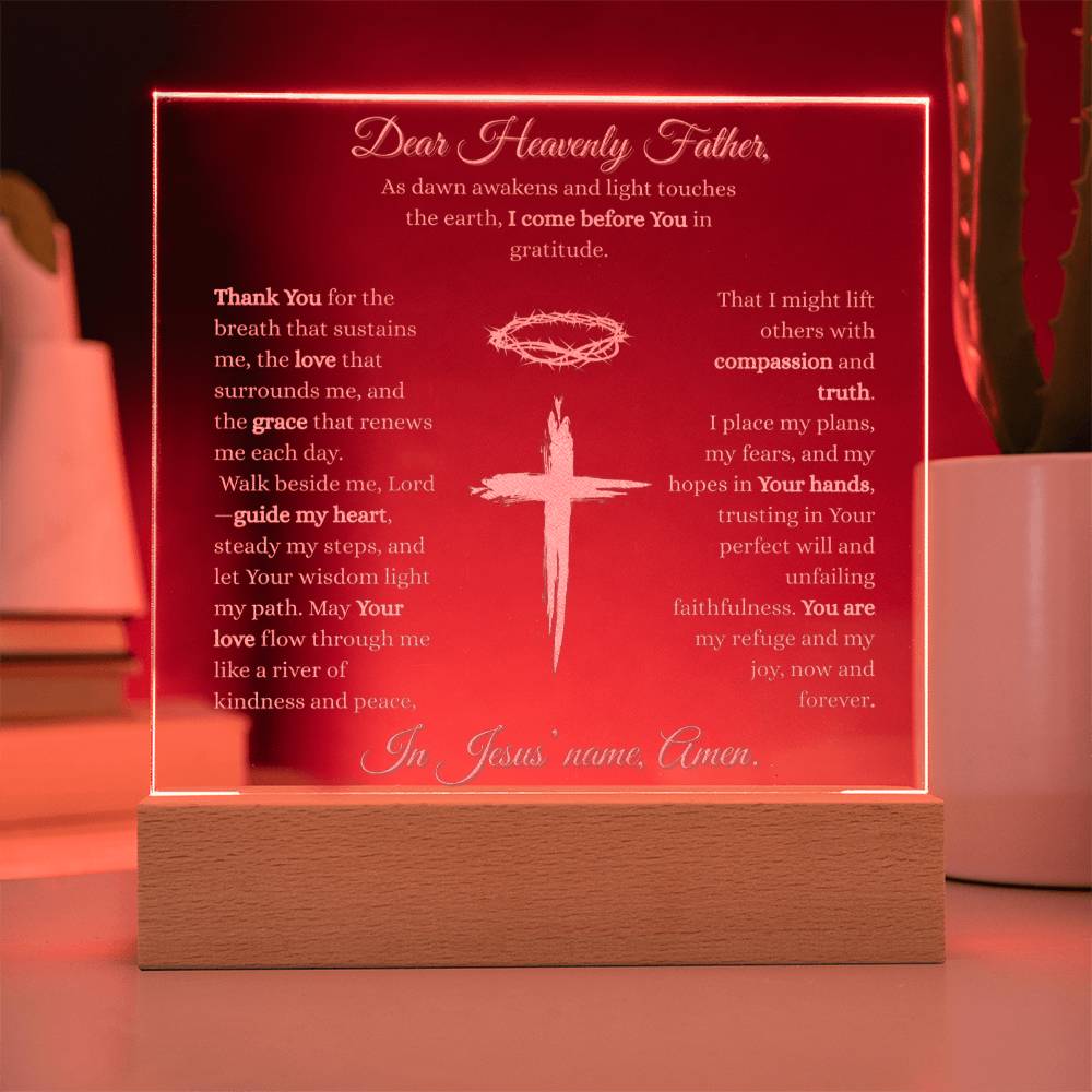 Beautiful Engraved Daily Prayer Plaque