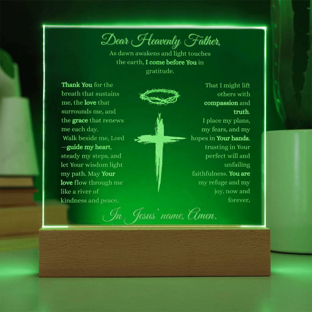 Beautiful Engraved Daily Prayer Plaque